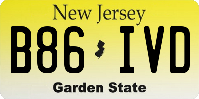 NJ license plate B86IVD