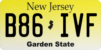 NJ license plate B86IVF