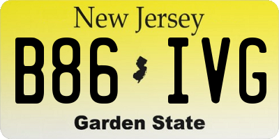 NJ license plate B86IVG