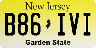 NJ license plate B86IVI