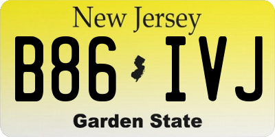 NJ license plate B86IVJ