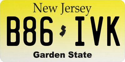NJ license plate B86IVK