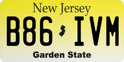 NJ license plate B86IVM