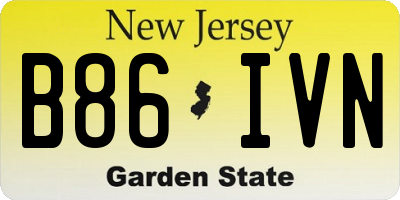 NJ license plate B86IVN