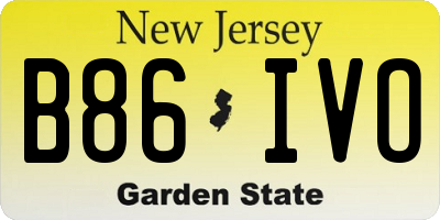 NJ license plate B86IVO