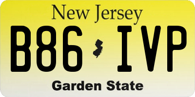 NJ license plate B86IVP