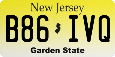 NJ license plate B86IVQ