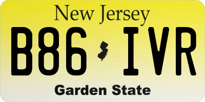 NJ license plate B86IVR