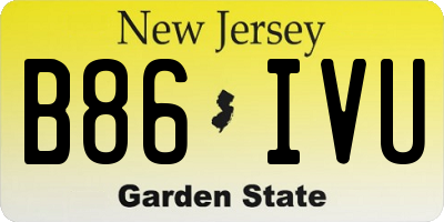 NJ license plate B86IVU