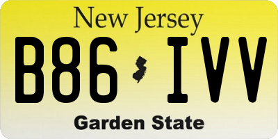 NJ license plate B86IVV