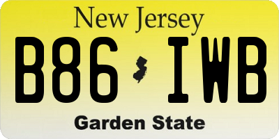 NJ license plate B86IWB