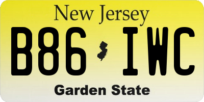 NJ license plate B86IWC