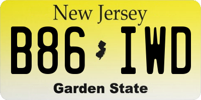 NJ license plate B86IWD