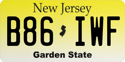 NJ license plate B86IWF