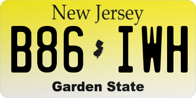 NJ license plate B86IWH