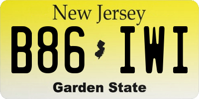 NJ license plate B86IWI