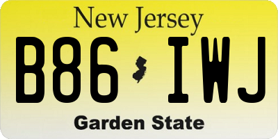 NJ license plate B86IWJ