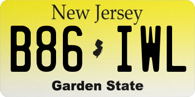 NJ license plate B86IWL