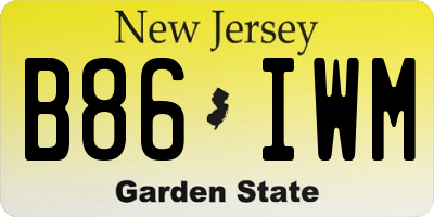 NJ license plate B86IWM