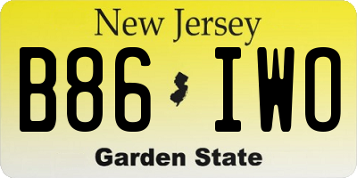 NJ license plate B86IWO