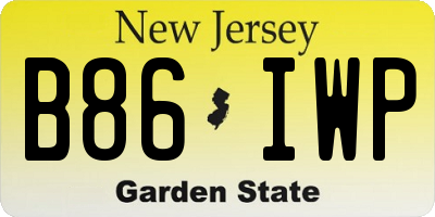 NJ license plate B86IWP