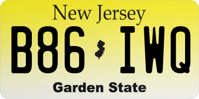 NJ license plate B86IWQ