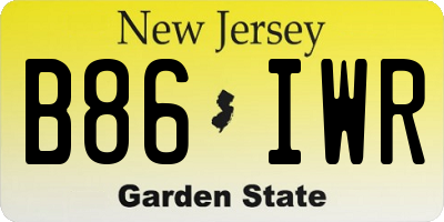 NJ license plate B86IWR