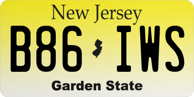 NJ license plate B86IWS