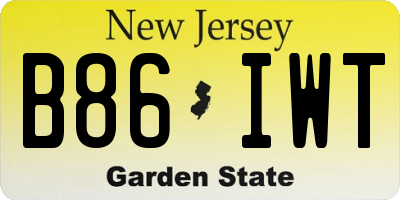 NJ license plate B86IWT