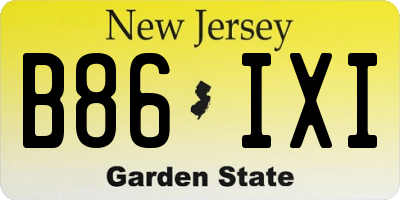 NJ license plate B86IXI