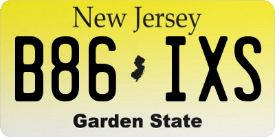 NJ license plate B86IXS