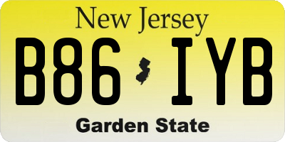 NJ license plate B86IYB