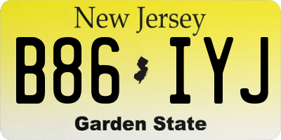 NJ license plate B86IYJ