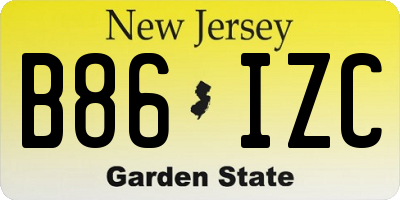 NJ license plate B86IZC
