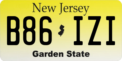 NJ license plate B86IZI