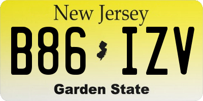 NJ license plate B86IZV
