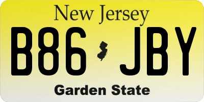 NJ license plate B86JBY