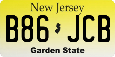 NJ license plate B86JCB