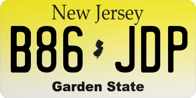 NJ license plate B86JDP