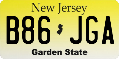 NJ license plate B86JGA