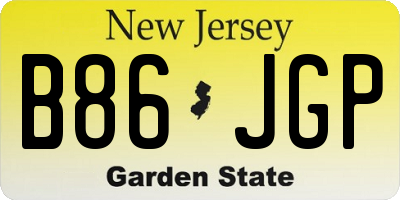NJ license plate B86JGP