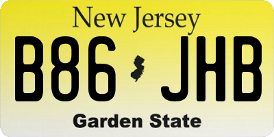 NJ license plate B86JHB