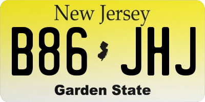 NJ license plate B86JHJ