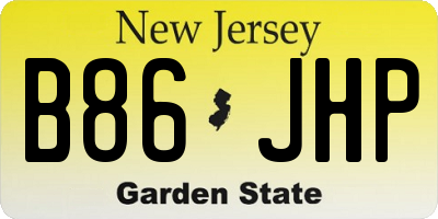 NJ license plate B86JHP