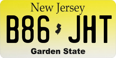 NJ license plate B86JHT