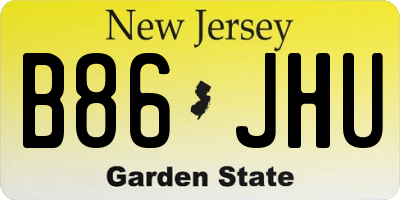 NJ license plate B86JHU