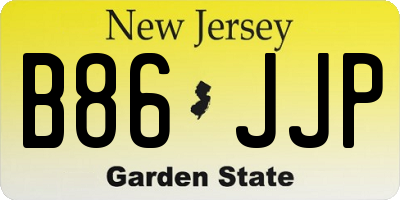 NJ license plate B86JJP