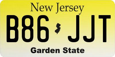 NJ license plate B86JJT