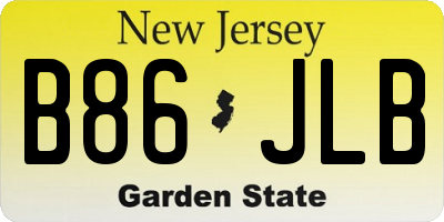 NJ license plate B86JLB