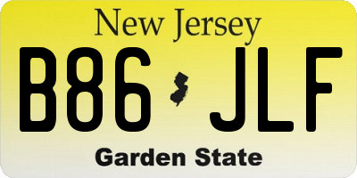 NJ license plate B86JLF